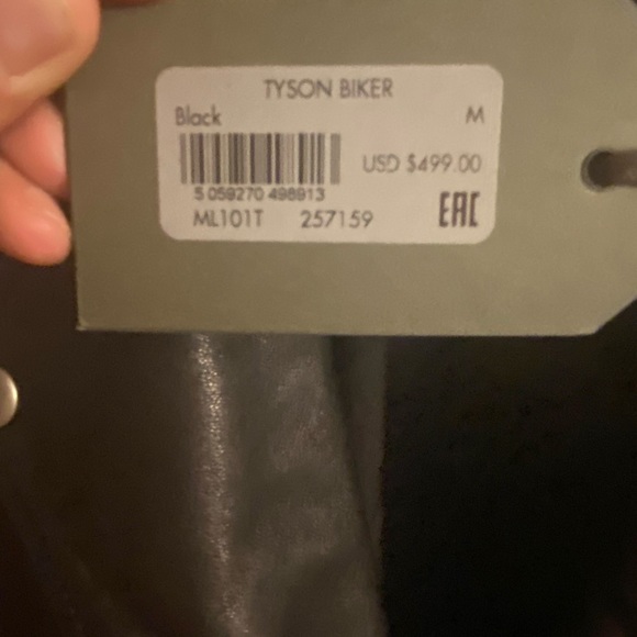 All Saints Black Leather Jacket - Picture 10 of 10